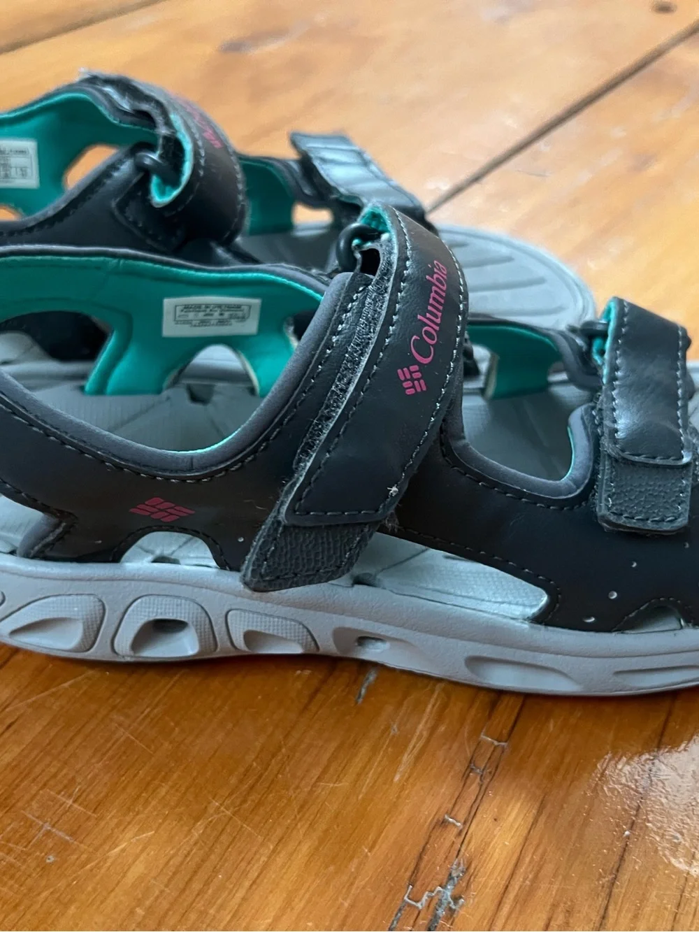Columbia Kids Teal and Gray Sandals
